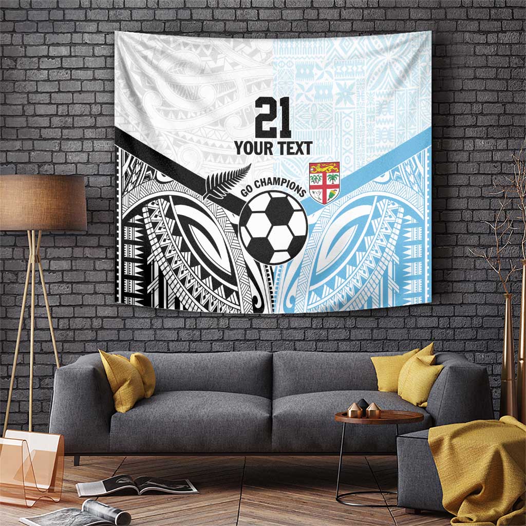 New Zealand-Fiji Football Custom Tapestry Together Go Champions LT9 Art - Polynesian Pride