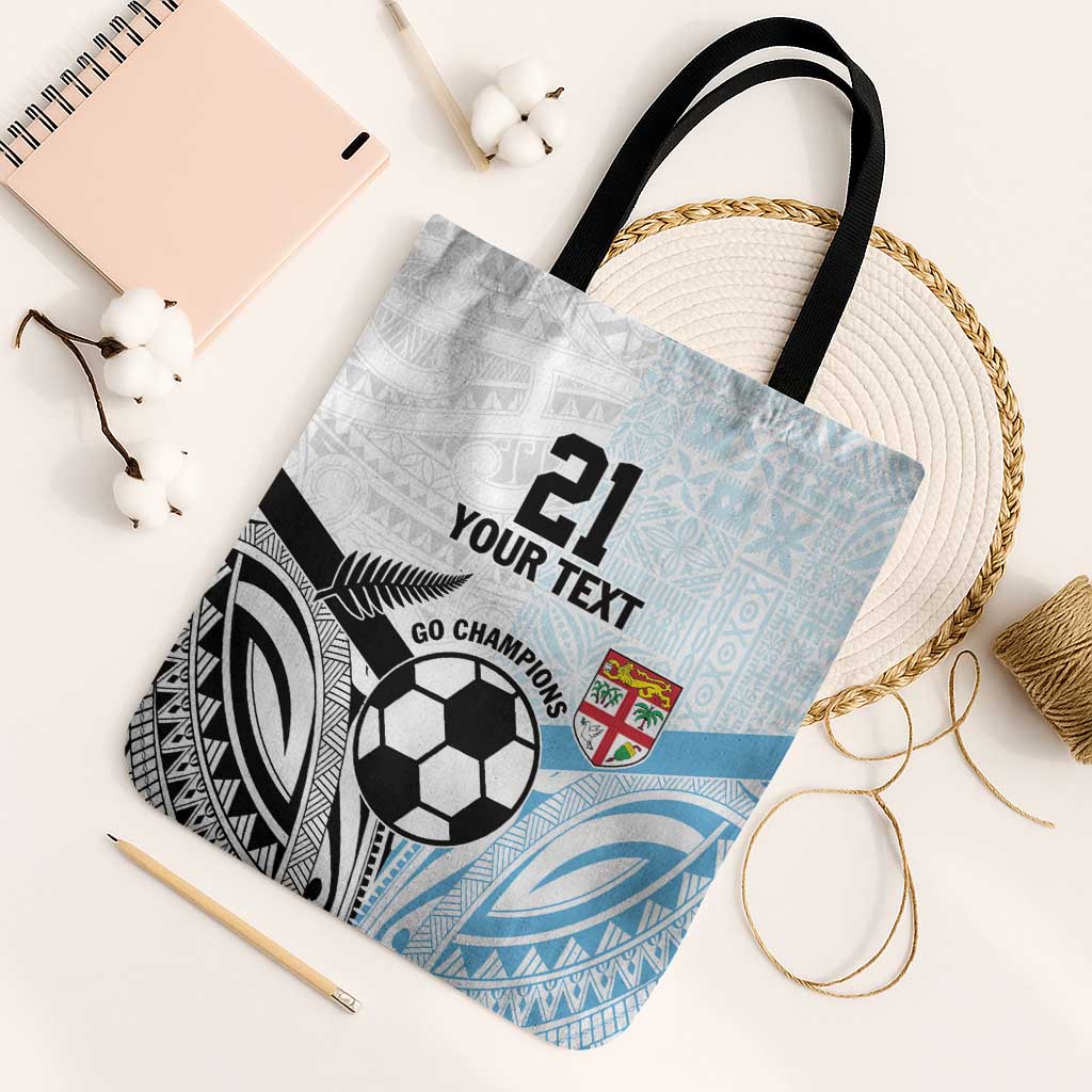New Zealand-Fiji Football Custom Tote Bag Together Go Champions LT9 Black Strap One Size Art - Polynesian Pride