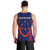 New Zealand Auckland Cricket Men Tank Top Polynesian with Maori Koru LT9 - Polynesian Pride