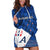 New Zealand Cricket Hoodie Dress Auckland Aces Sporty Style LT9 Blue - Polynesian Pride