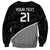 (Custom Text And Number) New Zealand Cricket Sweatshirt Black Cap Sporty Style No1 LT9 - Polynesian Pride