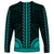 African Dashiki Long Sleeve Shirt With Polynesian Pattern - Teal LT9 - Polynesian Pride