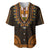 African Dashiki Baseball Jersey With Polynesian Pattern - Gold LT9 Gold - Polynesian Pride