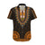 African Dashiki Hawaiian Shirt With Polynesian Pattern - Gold LT9 Gold - Polynesian Pride