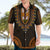 African Dashiki Hawaiian Shirt With Polynesian Pattern - Gold LT9 - Polynesian Pride