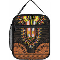 African Dashiki With Polynesian Pattern Gold Lunch Bag LT9 10.2 × 8.3 × 4.3 inch Gold - Polynesian Pride