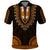 African Dashiki Polo Shirt With Polynesian Pattern Gold LT9 Gold - Polynesian Pride