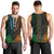 African Dashiki Men Tank Top With Polynesian Pattern - Half Green and Gold LT9 - Polynesian Pride