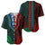 African Dashiki Baseball Jersey With Polynesian Pattern - Half Green and Red LT9 - Polynesian Pride