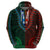 African Dashiki Hoodie With Polynesian Pattern Half Green and Red LT9 - Polynesian Pride