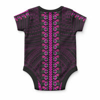 African Dashiki With Polynesian Pattern Pink Baby Onesie LT9 - Polynesian Pride