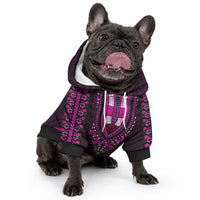African Dashiki With Polynesian Pattern Pink Pet Hoodie LT9 - Polynesian Pride