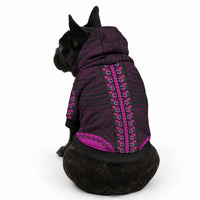 African Dashiki With Polynesian Pattern Pink Pet Hoodie LT9 - Polynesian Pride