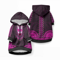 African Dashiki With Polynesian Pattern Pink Pet Hoodie LT9 Pullover Pink - Polynesian Pride