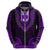 African Dashiki Hoodie With Polynesian Pattern Purple LT9 - Polynesian Pride