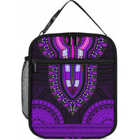 African Dashiki With Polynesian Pattern Purple Lunch Bag LT9 10.2 × 8.3 × 4.3 inch Purple - Polynesian Pride