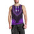 African Dashiki Men Tank Top With Polynesian Pattern - Purple LT9 - Polynesian Pride