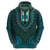 African Dashiki Hoodie With Tapa Pattern Teal LT9 - Polynesian Pride