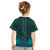 African Dashiki Kid T Shirt With Tapa Pattern - Teal LT9 - Polynesian Pride