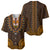 African Dashiki Baseball Jersey With Tapa Pattern - Gold LT9 - Polynesian Pride