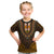 African Dashiki Kid T Shirt With Tapa Pattern - Gold LT9 Gold - Polynesian Pride