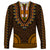 African Dashiki Long Sleeve Shirt With Tapa Pattern - Gold LT9 Unisex Gold - Polynesian Pride