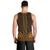 African Dashiki Men Tank Top With Tapa Pattern - Gold LT9 - Polynesian Pride