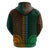 African Dashiki Hoodie With Tapa Pattern Half Green and Gold LT9 - Polynesian Pride