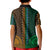 African Dashiki Kid Polo Shirt With Tapa Pattern - Half Green and Gold LT9 - Polynesian Pride