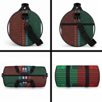 African Dashiki With Tapa Pattern - Green Red Duffle Bag LT9 - Polynesian Pride