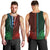 African Dashiki Men Tank Top With Tapa Pattern - Half Green and Red LT9 - Polynesian Pride