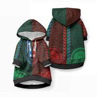 African Dashiki With Tapa Pattern - Green Red Pet Hoodie LT9 Pullover Green and Red - Polynesian Pride