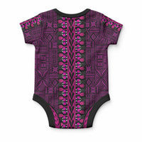 African Dashiki With Tapa Pattern - Pink Baby Onesie LT9 - Polynesian Pride