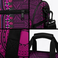 African Dashiki With Tapa Pattern - Pink Duffle Bag LT9 - Polynesian Pride