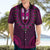 African Dashiki Hawaiian Shirt With Tapa Pattern - Pink LT9 - Polynesian Pride