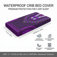 African Dashiki With Tapa Pattern - Purple Baby Bed Cover LT9 - Polynesian Pride