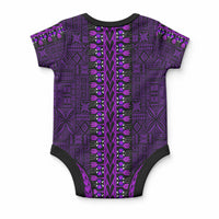 African Dashiki With Tapa Pattern - Purple Baby Onesie LT9 - Polynesian Pride