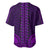 African Dashiki Baseball Jersey With Tapa Pattern - Purple LT9 - Polynesian Pride