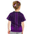 African Dashiki Kid T Shirt With Tapa Pattern - Purple LT9 - Polynesian Pride