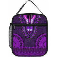 African Dashiki With Tapa Pattern - Purple Lunch Bag LT9 10.2 × 8.3 × 4.3 inch Purple - Polynesian Pride