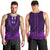 African Dashiki Men Tank Top With Tapa Pattern - Purple LT9 - Polynesian Pride