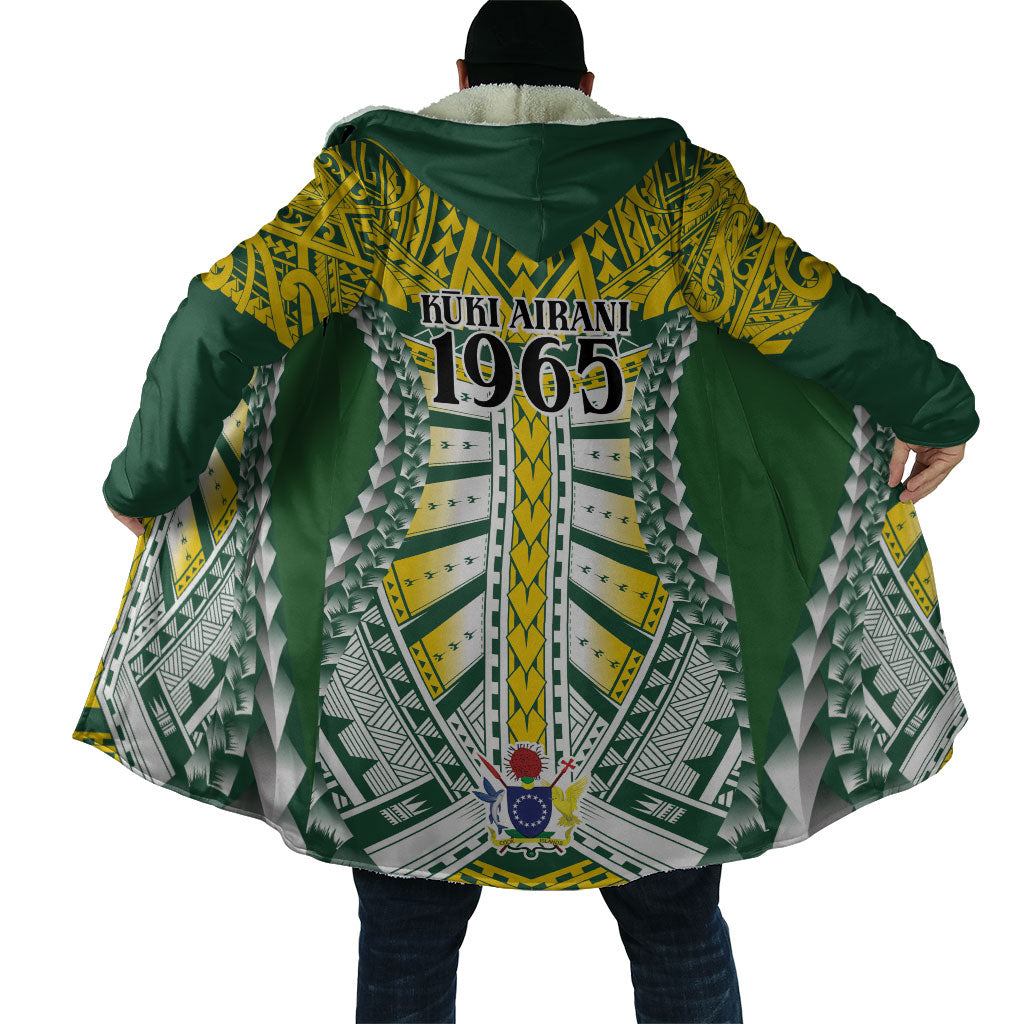 Cook Islands 1965 National Pride Cloak Green Yellow Tribal Pattern LT9 - Polynesian Pride