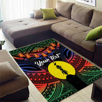 Personalised New Caledonia All Saints Day Area Rug Candle Light with Polynesian Style LT9 - Polynesian Pride