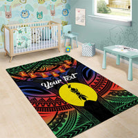 Personalised New Caledonia All Saints Day Area Rug Candle Light with Polynesian Style LT9 - Polynesian Pride