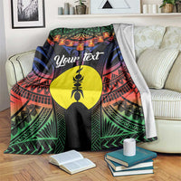 Personalised New Caledonia All Saints Day Blanket Candle Light with Polynesian Style LT9 Black - Polynesian Pride