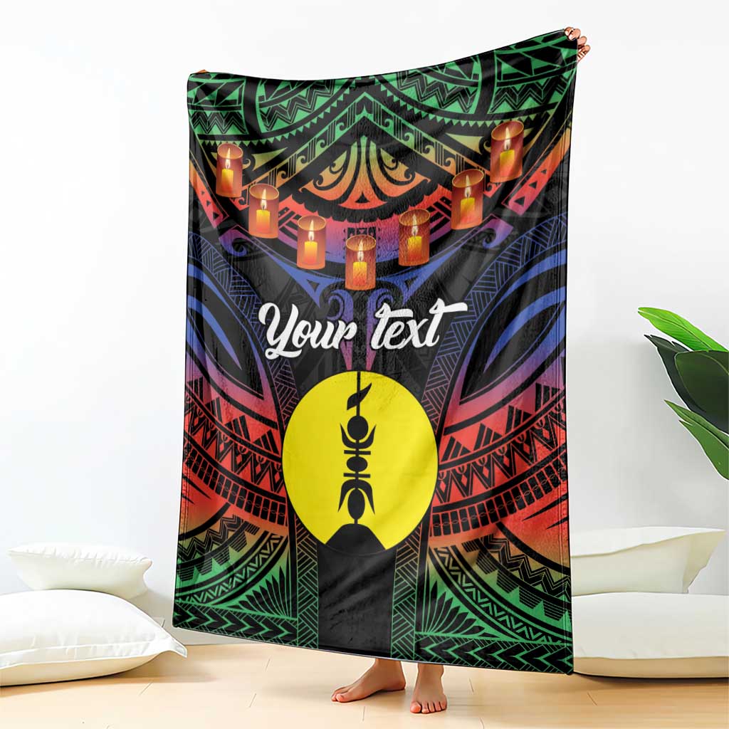 Personalised New Caledonia All Saints Day Blanket Candle Light with Polynesian Style LT9 - Polynesian Pride