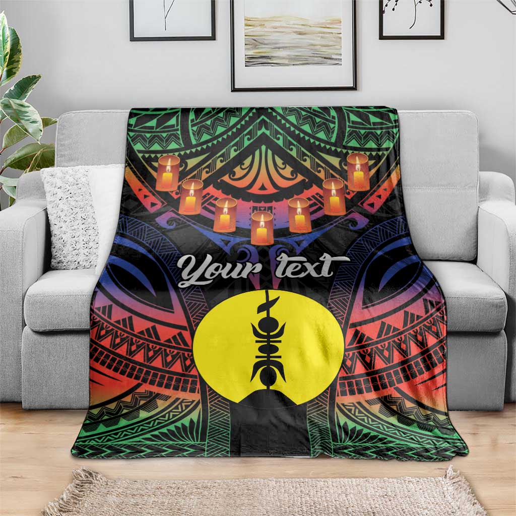 Personalised New Caledonia All Saints Day Blanket Candle Light with Polynesian Style LT9 - Polynesian Pride