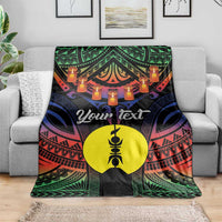 Personalised New Caledonia All Saints Day Blanket Candle Light with Polynesian Style LT9 - Polynesian Pride