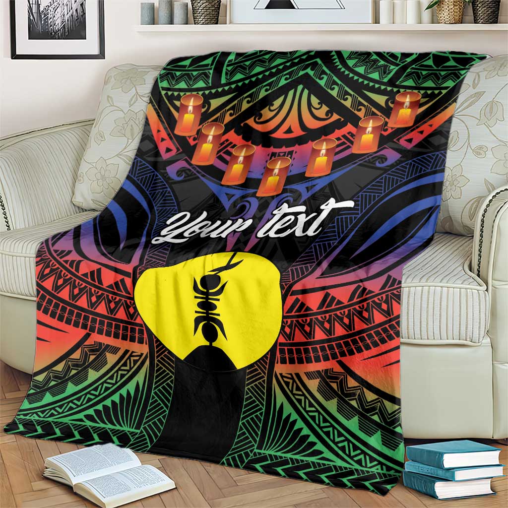 Personalised New Caledonia All Saints Day Blanket Candle Light with Polynesian Style LT9 - Polynesian Pride