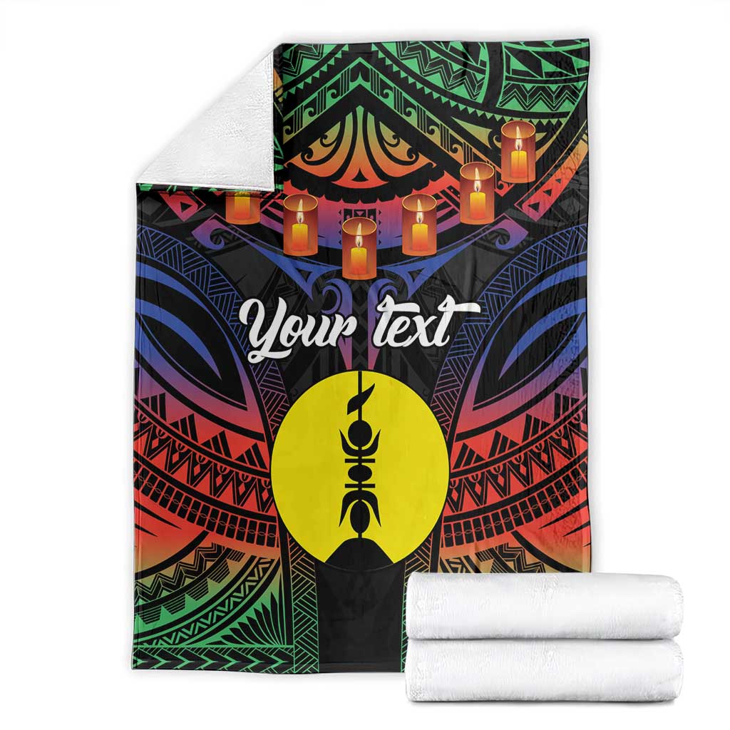 Personalised New Caledonia All Saints Day Blanket Candle Light with Polynesian Style LT9 - Polynesian Pride